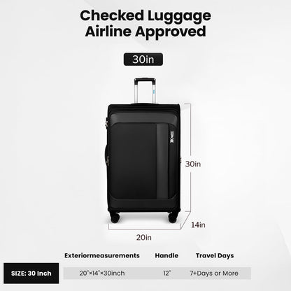 Luggage 20 inch Carry on-Softside Luggage w/TSA LOCK-Travel Luggage for Men Women,20''-COLOR-7