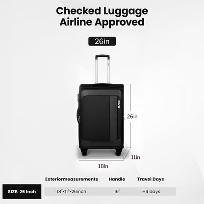 Luggage 20 inch Carry on-Softside Luggage w/TSA LOCK-Travel Luggage for Men Women,20''-COLOR-7