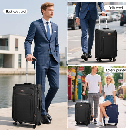 Luggage 20 inch Carry on-Softside Luggage w/TSA LOCK-Travel Luggage for Men Women,20''-COLOR-7