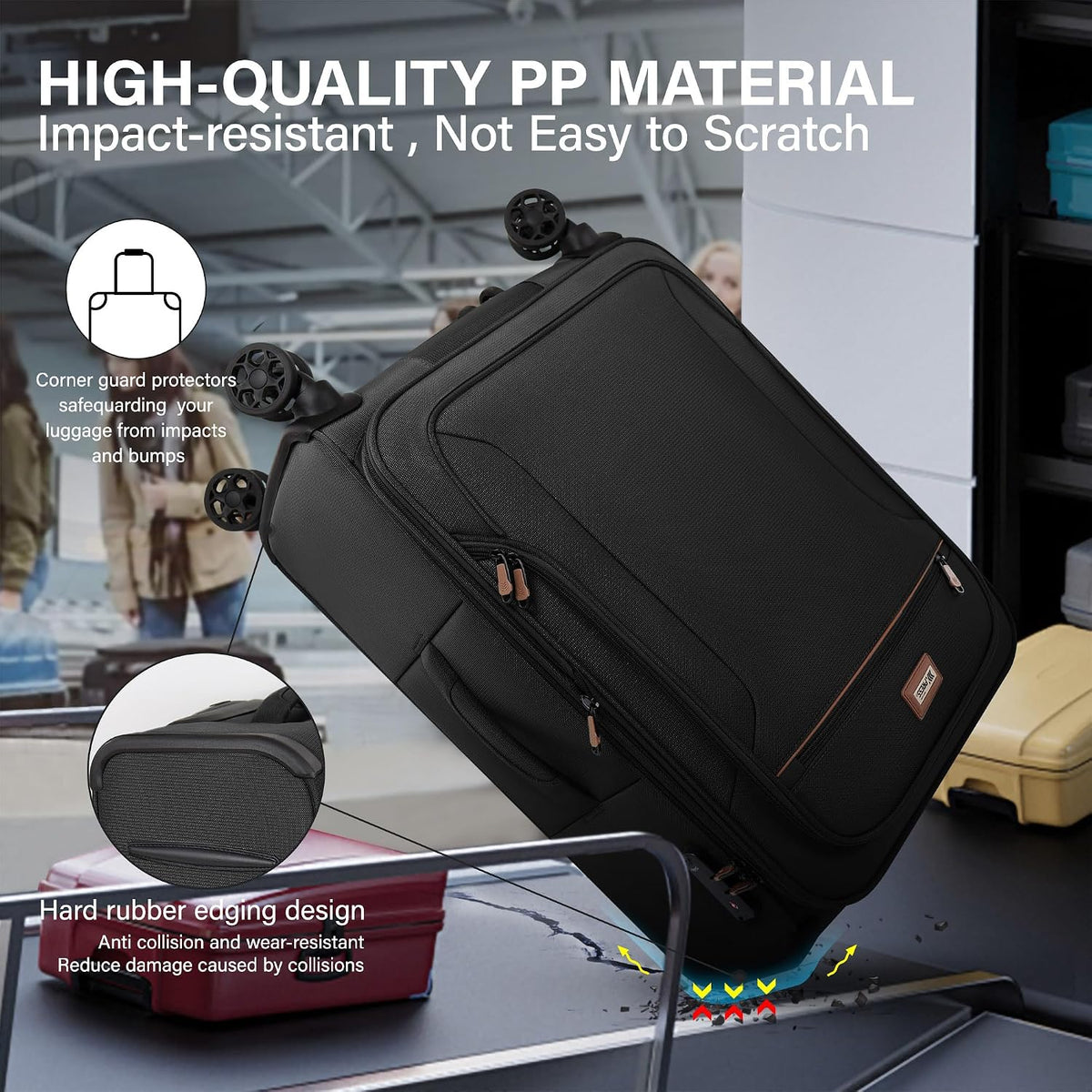 Luggage 20 inch Carry on-Softside Luggage w/TSA LOCK-Travel Luggage for Men Women,20''-COLOR-7