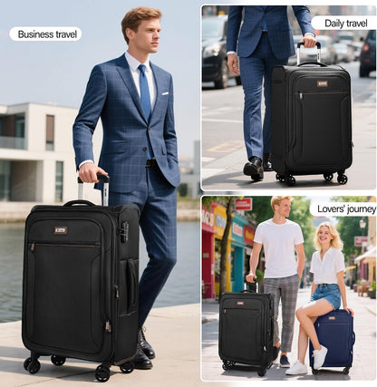 Luggage 20 inch Carry on-Softside Luggage w/TSA LOCK-Travel Luggage for Men Women,20''-COLOR-7