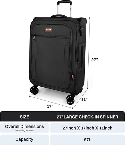 Luggage 20 inch Carry on-Softside Luggage w/TSA LOCK-Travel Luggage for Men Women,20''-COLOR-7