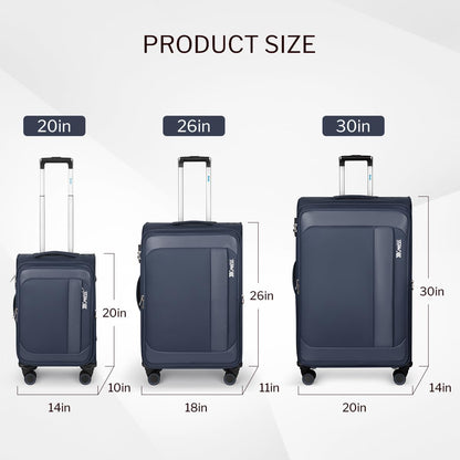 Luggage 20 inch Carry on-Softside Luggage w/TSA LOCK-Travel Luggage for Men Women,20''-COLOR-7