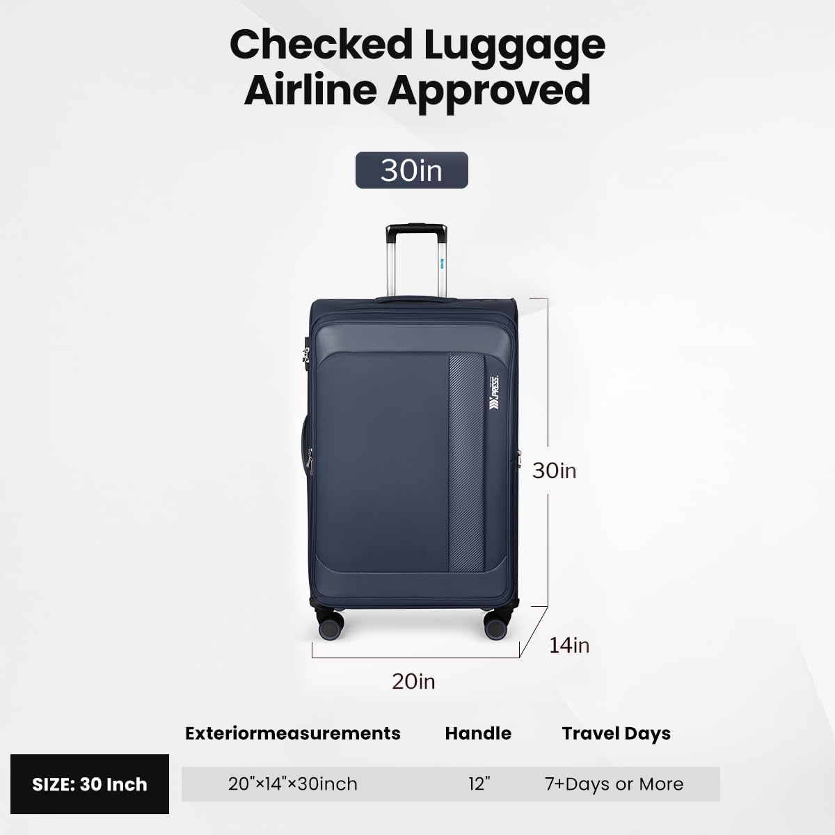 Luggage 20 inch Carry on-Softside Luggage w/TSA LOCK-Travel Luggage for Men Women,20''-COLOR-7