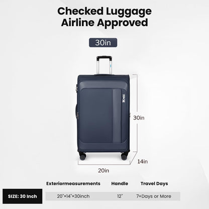 Luggage 20 inch Carry on-Softside Luggage w/TSA LOCK-Travel Luggage for Men Women,20''-COLOR-7