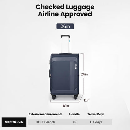 Luggage 20 inch Carry on-Softside Luggage w/TSA LOCK-Travel Luggage for Men Women,20''-COLOR-7