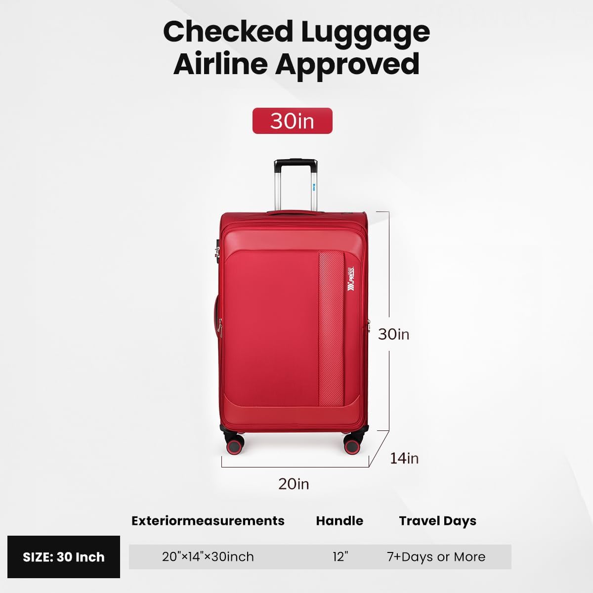 Luggage 20 inch Carry on-Softside Luggage w/TSA LOCK-Travel Luggage for Men Women,20''-COLOR-7