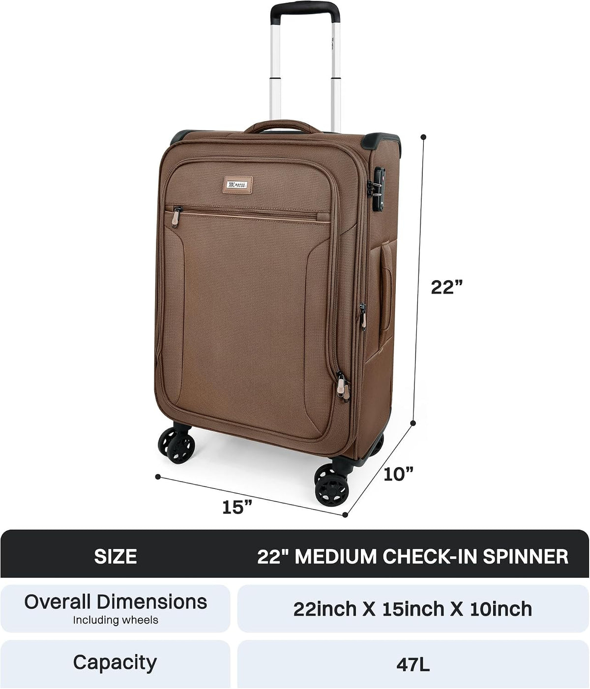 Luggage 20 inch Carry on-Softside Luggage w/TSA LOCK-Travel Luggage for Men Women,20''-COLOR-7