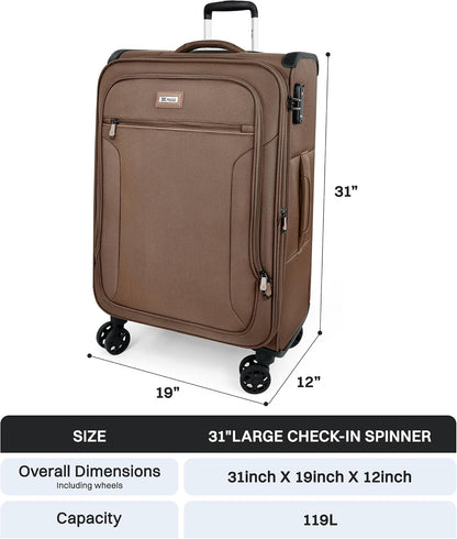 Luggage 20 inch Carry on-Softside Luggage w/TSA LOCK-Travel Luggage for Men Women,20''-COLOR-7