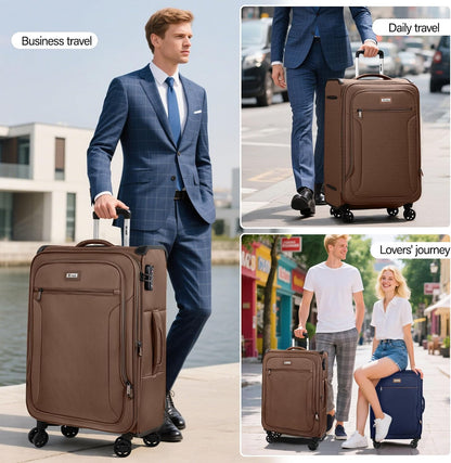 Luggage 20 inch Carry on-Softside Luggage w/TSA LOCK-Travel Luggage for Men Women,20''-COLOR-7