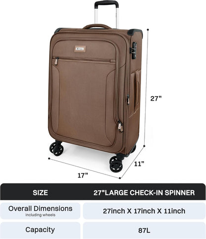 Luggage 20 inch Carry on-Softside Luggage w/TSA LOCK-Travel Luggage for Men Women,20''-COLOR-7