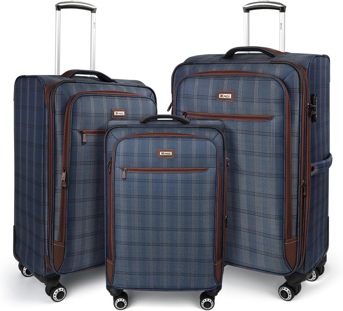 Luggage 20 inch Carry on-Softside Luggage w/TSA LOCK-Travel Luggage for Men Women,20''-COLOR-7