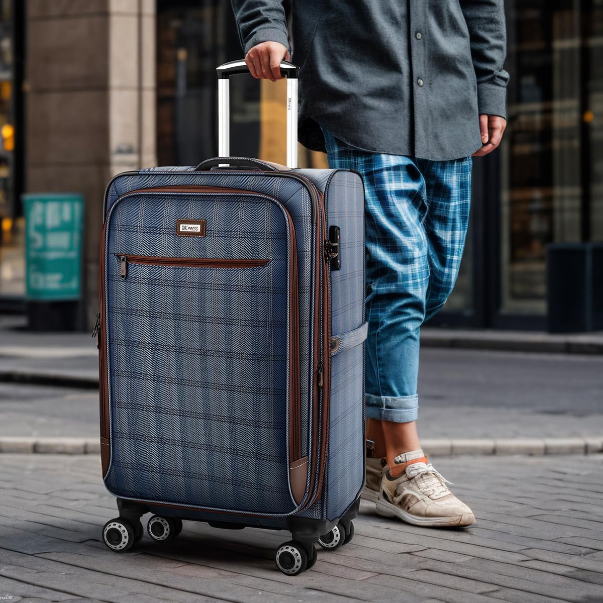 Luggage 20 inch Carry on-Softside Luggage w/TSA LOCK-Travel Luggage for Men Women,20''-COLOR-7