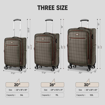 Luggage 20 inch Carry on-Softside Luggage w/TSA LOCK-Travel Luggage for Men Women,20''-COLOR-7