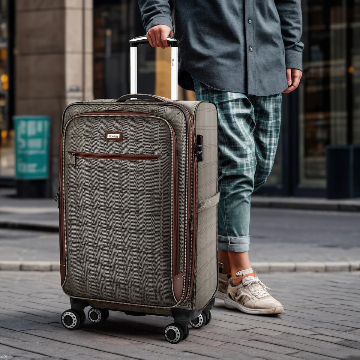 Luggage 20 inch Carry on-Softside Luggage w/TSA LOCK-Travel Luggage for Men Women,20''-COLOR-7