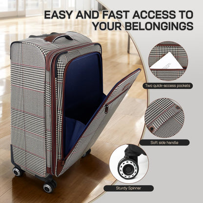 Luggage 20 inch Carry on-Softside Luggage w/TSA LOCK-Travel Luggage for Men Women,20''-COLOR-7