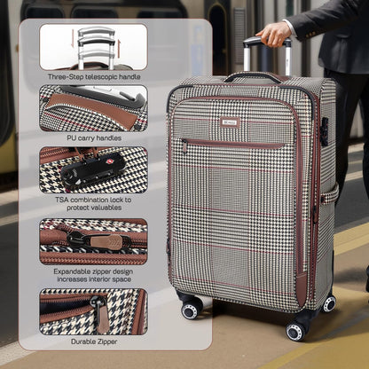Luggage 20 inch Carry on-Softside Luggage w/TSA LOCK-Travel Luggage for Men Women,20''-COLOR-7