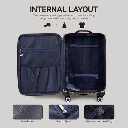 Luggage 20 inch Carry on-Softside Luggage w/TSA LOCK-Travel Luggage for Men Women,20''-COLOR-7
