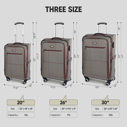 Luggage 20 inch Carry on-Softside Luggage w/TSA LOCK-Travel Luggage for Men Women,20''-COLOR-7