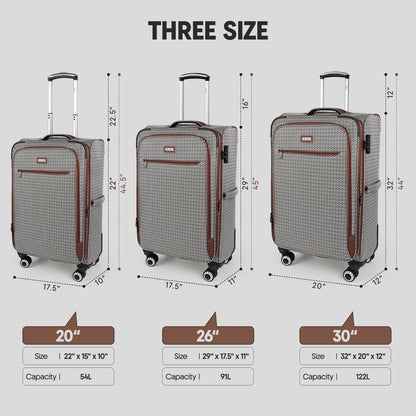 Luggage 20 inch Carry on-Softside Luggage w/TSA LOCK-Travel Luggage for Men Women,20''-COLOR-7