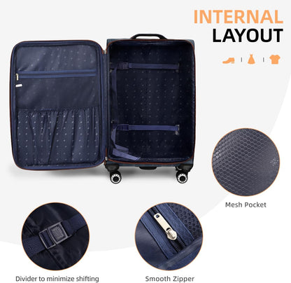 Luggage 20 inch Carry on-Softside Luggage w/TSA LOCK-Travel Luggage for Men Women,20''-COLOR-7