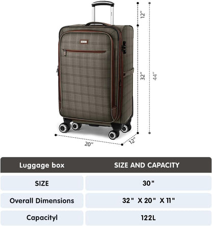 Luggage 20 inch Carry on-Softside Luggage w/TSA LOCK-Travel Luggage for Men Women,20''-COLOR-7