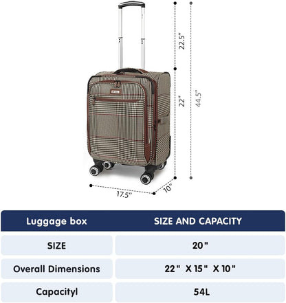 Luggage 20 inch Carry on-Softside Luggage w/TSA LOCK-Travel Luggage for Men Women,20''-COLOR-7