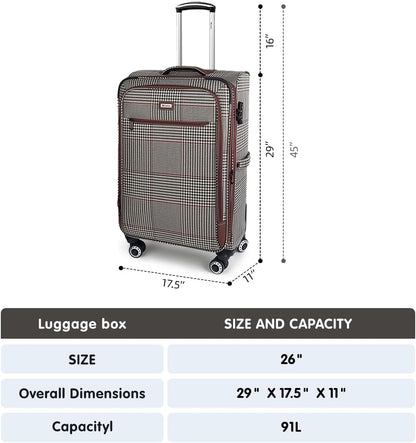 Luggage 20 inch Carry on-Softside Luggage w/TSA LOCK-Travel Luggage for Men Women,20''-COLOR-7