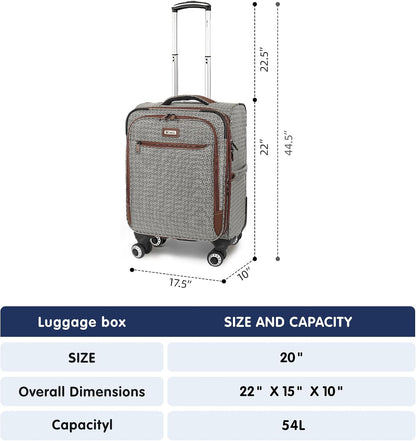 Luggage 20 inch Carry on-Softside Luggage w/TSA LOCK-Travel Luggage for Men Women,20''-COLOR-7