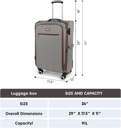 Luggage 20 inch Carry on-Softside Luggage w/TSA LOCK-Travel Luggage for Men Women,20''-COLOR-7