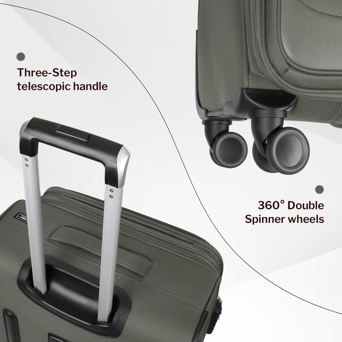 Luggage 20 inch Carry on-Softside Luggage w/TSA LOCK-Travel Luggage for Men Women,20''-COLOR-7