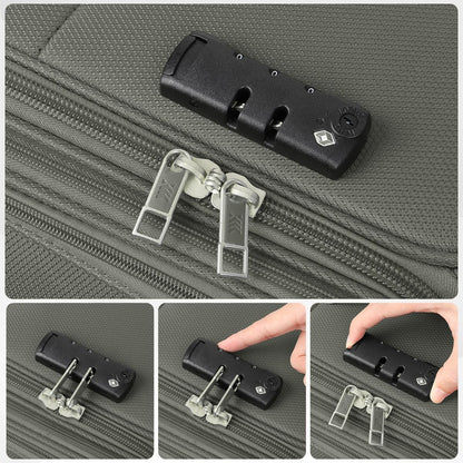 Luggage 20 inch Carry on-Softside Luggage w/TSA LOCK-Travel Luggage for Men Women,20''-COLOR-7