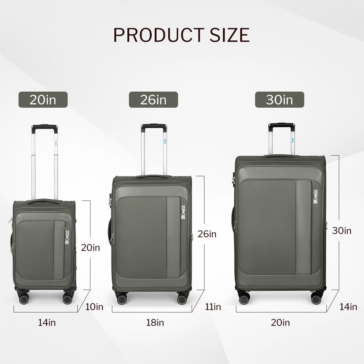 Luggage 20 inch Carry on-Softside Luggage w/TSA LOCK-Travel Luggage for Men Women,20''-COLOR-7