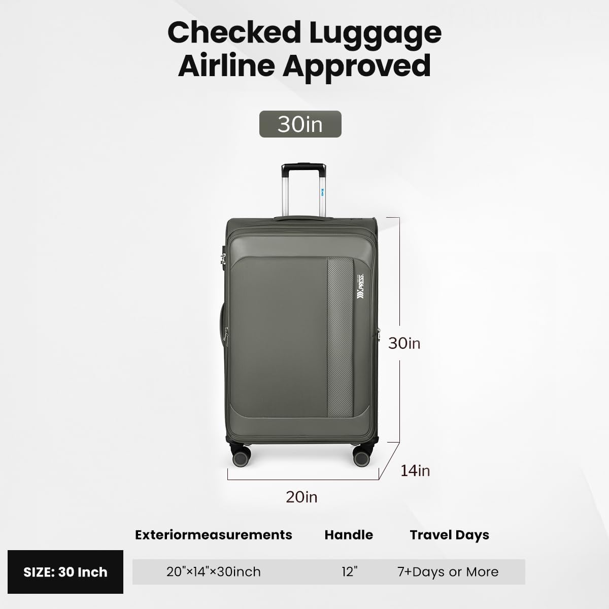 Luggage 20 inch Carry on-Softside Luggage w/TSA LOCK-Travel Luggage for Men Women,20''-COLOR-7