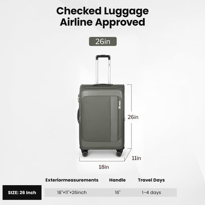 Luggage 20 inch Carry on-Softside Luggage w/TSA LOCK-Travel Luggage for Men Women,20''-COLOR-7