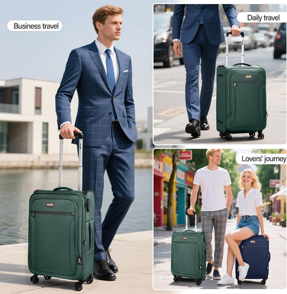 Luggage 20 inch Carry on-Softside Luggage w/TSA LOCK-Travel Luggage for Men Women,20''-COLOR-7