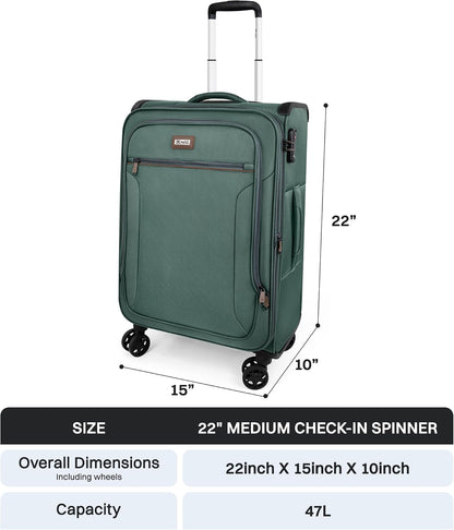 Luggage 20 inch Carry on-Softside Luggage w/TSA LOCK-Travel Luggage for Men Women,20''-COLOR-7