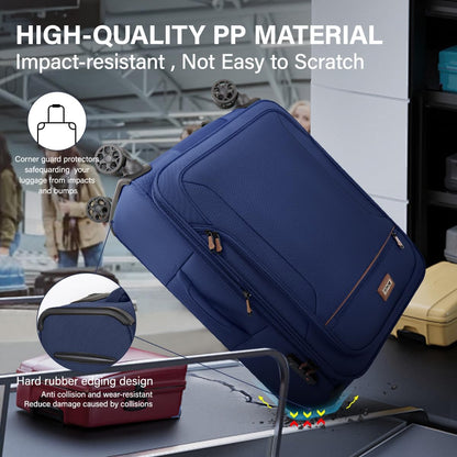Luggage 20 inch Carry on-Softside Luggage w/TSA LOCK-Travel Luggage for Men Women,20''-COLOR-7