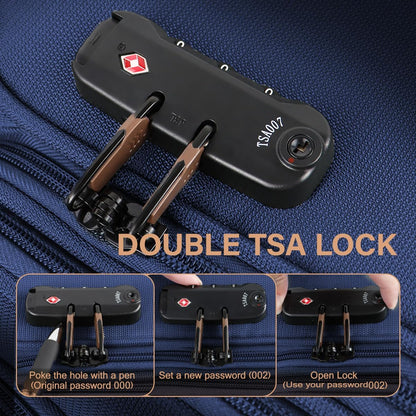 Luggage 20 inch Carry on-Softside Luggage w/TSA LOCK-Travel Luggage for Men Women,20''-COLOR-7