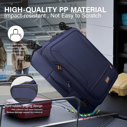 Luggage 20 inch Carry on-Softside Luggage w/TSA LOCK-Travel Luggage for Men Women,20''-COLOR-7