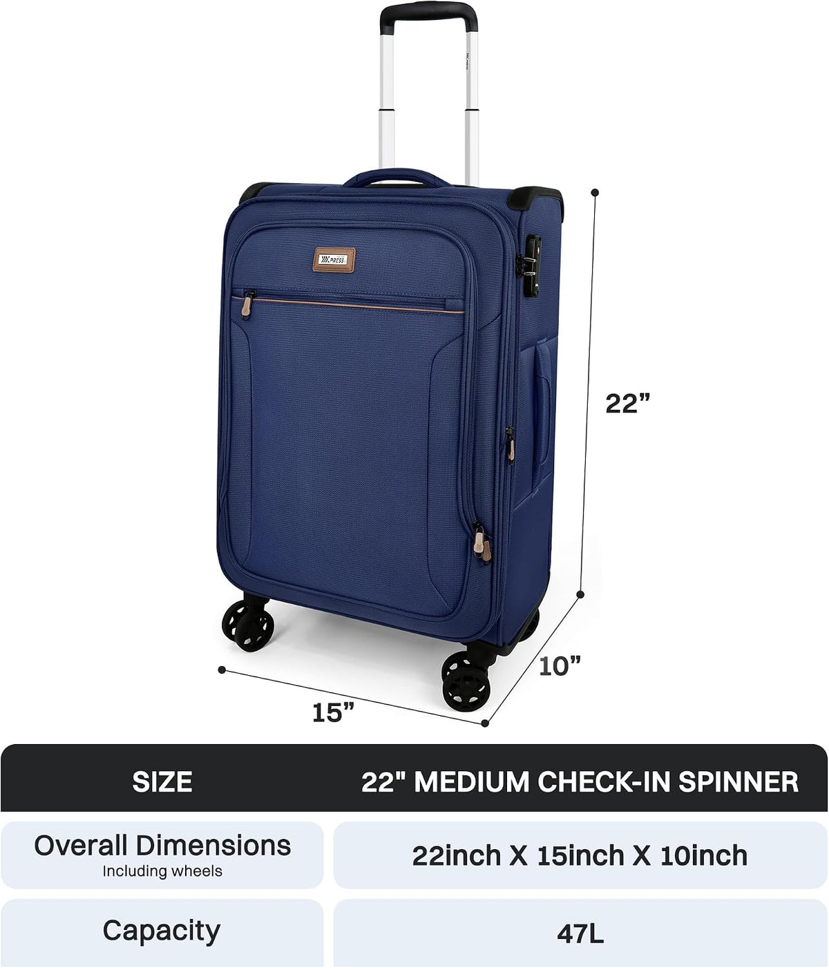 Luggage 20 inch Carry on-Softside Luggage w/TSA LOCK-Travel Luggage for Men Women,20''-COLOR-7
