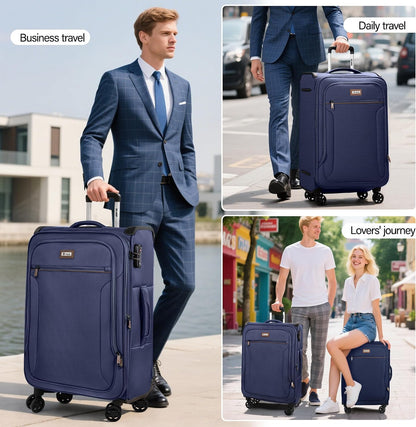 Luggage 20 inch Carry on-Softside Luggage w/TSA LOCK-Travel Luggage for Men Women,20''-COLOR-7