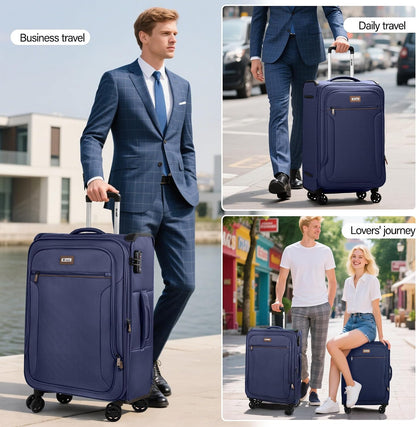Luggage 20 inch Carry on-Softside Luggage w/TSA LOCK-Travel Luggage for Men Women,20''-COLOR-7
