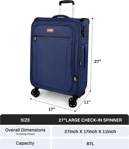 Luggage 20 inch Carry on-Softside Luggage w/TSA LOCK-Travel Luggage for Men Women,20''-COLOR-7