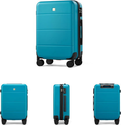 16 Inch Underseat Carry On Luggage with Spinner Wheels Hard Shell Suitcases Mini Small Carry On Bag for Airline Approved TSA Luggage Lightweight Travel Suit Case(Smoke White)
