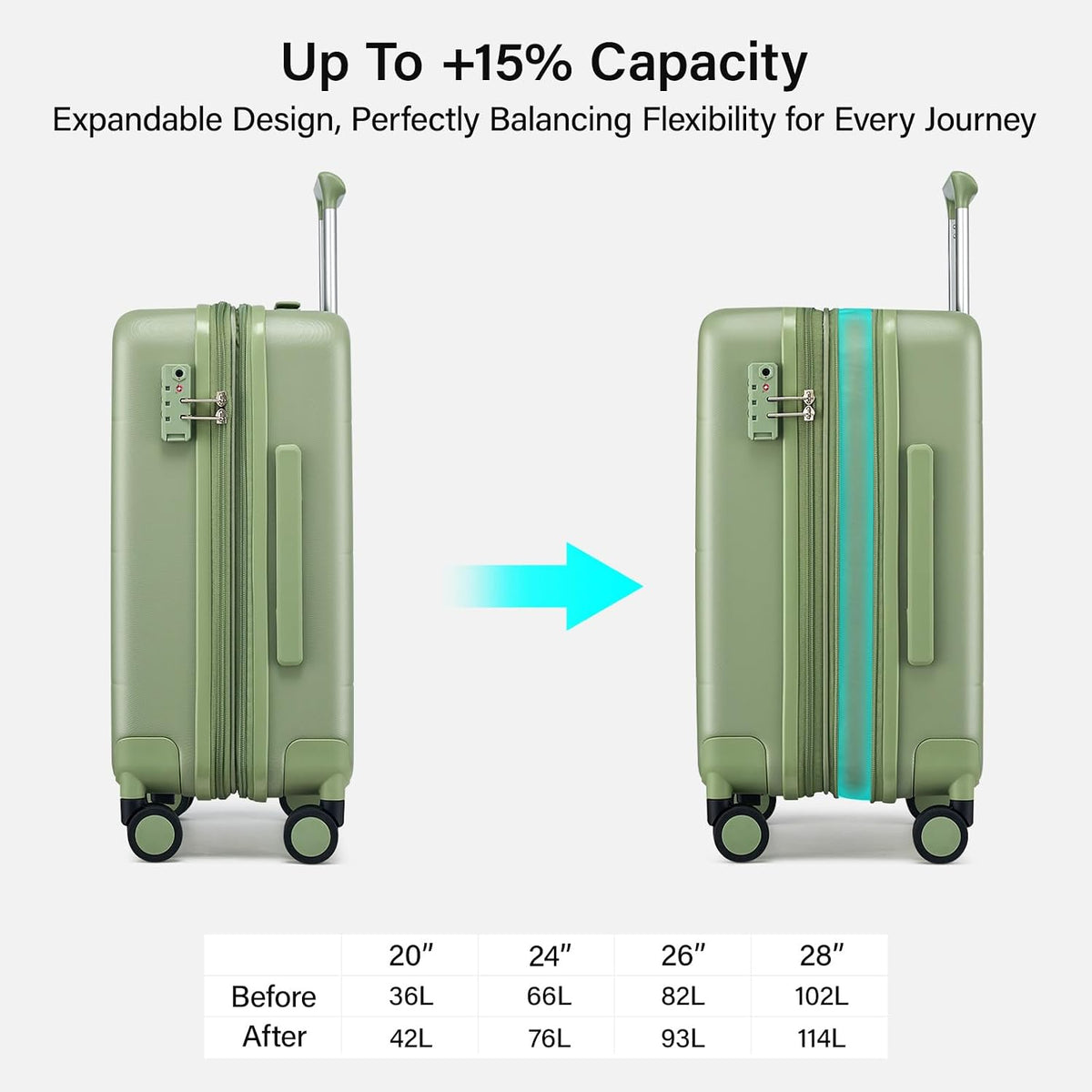 16 Inch Underseat Carry On Luggage with Spinner Wheels Hard Shell Suitcases Mini Small Carry On Bag for Airline Approved TSA Luggage Lightweight Travel Suit Case(Smoke White)