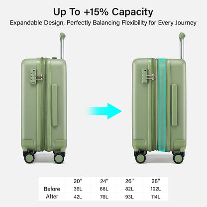 16 Inch Underseat Carry On Luggage with Spinner Wheels Hard Shell Suitcases Mini Small Carry On Bag for Airline Approved TSA Luggage Lightweight Travel Suit Case(Smoke White)