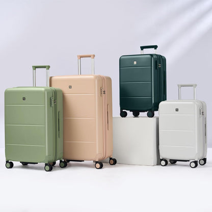 16 Inch Underseat Carry On Luggage with Spinner Wheels Hard Shell Suitcases Mini Small Carry On Bag for Airline Approved TSA Luggage Lightweight Travel Suit Case(Smoke White)