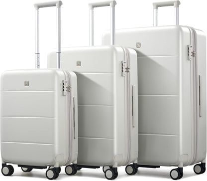 16 Inch Underseat Carry On Luggage with Spinner Wheels Hard Shell Suitcases Mini Small Carry On Bag for Airline Approved TSA Luggage Lightweight Travel Suit Case(Smoke White)