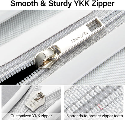 16 Inch Underseat Carry On Luggage with Spinner Wheels Hard Shell Suitcases Mini Small Carry On Bag for Airline Approved TSA Luggage Lightweight Travel Suit Case(Smoke White)